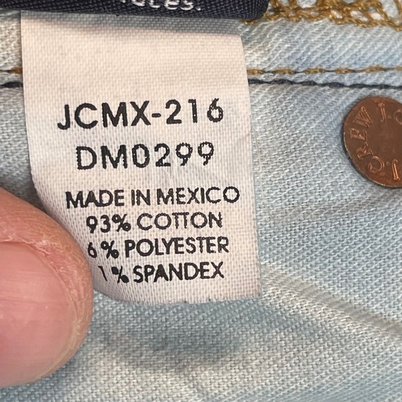 J Crew Toothpick Ankle Blue Whiskered Jeans Dark Wash Women's Size 28 - Picture 11 of 15